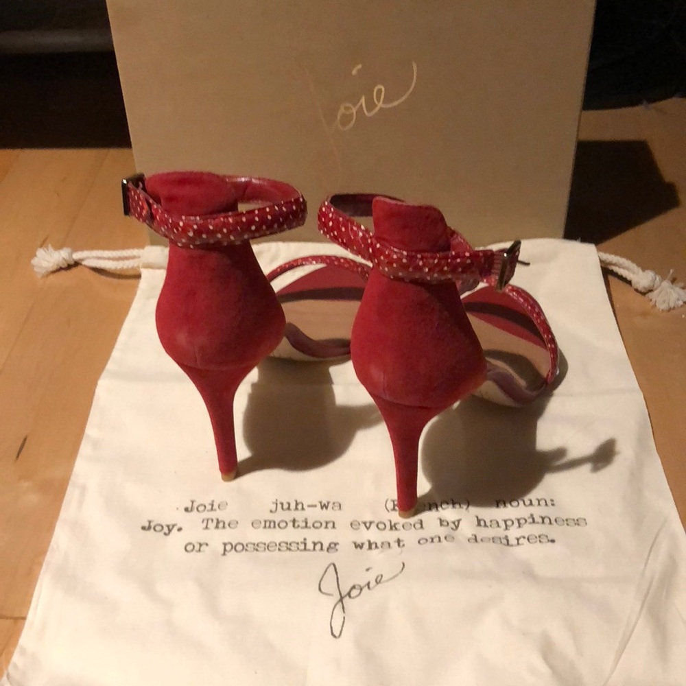Joie red dotted sandals. 3” size 10. New - Picture 4 of 8
